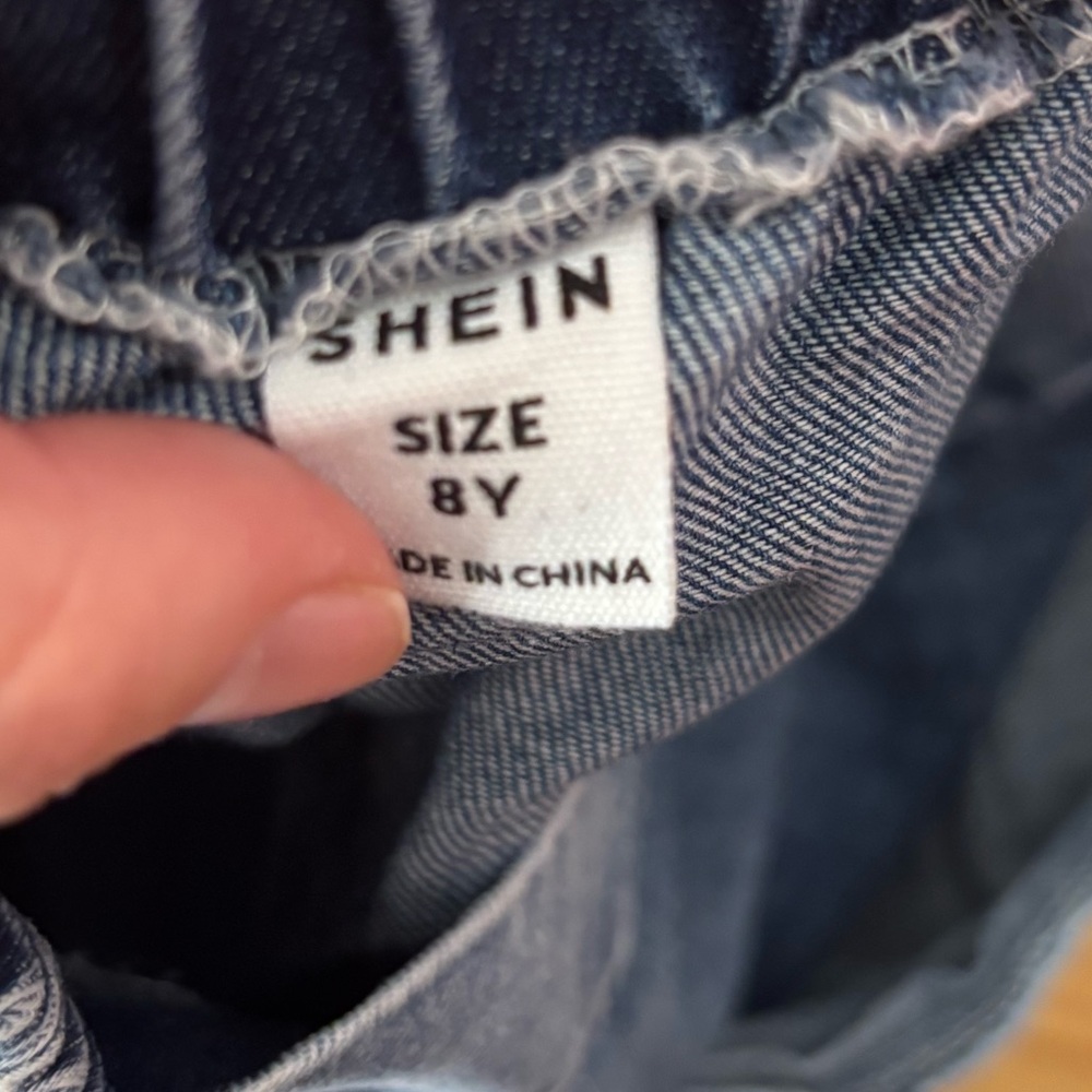 SHEIN Denim Mini Skirt with Front Bow - Blue - Picture 4 of 4